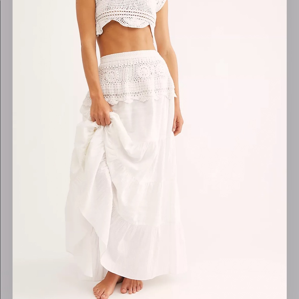Free people Buttercup Crochet Skirt small